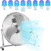 12" 30cm 3 Speed 55W Metal Chrome Floor Fan