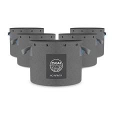 AC Infinity Heavy Duty Reusable Fabric Pots, 25 Gallon, 5-Pack AC Infinity Heavy Duty Reusable Fabric Pots, 25 Gallon, 5-Pack