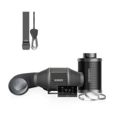 Air Filtration Kit PRO 4" 100mm, AI-Powered Controller with WiFi App, Inline Fan with Carbon Filter & Ducting Combo