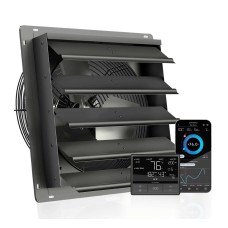 Airlift T16, Shutter Exhaust Ventilation Fan 16", Temperature Humidity Controller