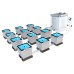 ALIEN FLOOD & DRAIN 12 Pot (4 row) 30L PRO Silver Series