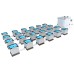 ALIEN FLOOD & DRAIN 24 Pot (4 row) 30L PRO Silver Series
