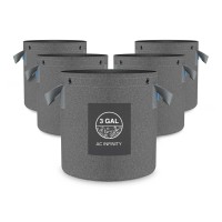 Heavy Duty Fabric Pots, 3 Gallon, 5 Pack