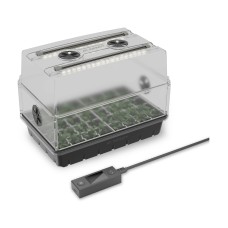 Heavy Duty Humidity Dome with Height Extension, Germination Kit With Led Grow Light Bars, 5X8 Cell Tray