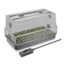 Heavy Duty Humidity Dome with Height Extension, Germination Kit with LED Grow Light Bars, 6x12 Cell Tray