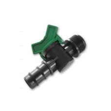 Plug Connector for PE Pipe Coupling - 3/4" Valve Male 20mm