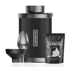 Refillable Carbon Filter Kit, With Charcoal Refill, 4" 100mm Refillable Carbon Filter Kit, With Charcoal Refill, 4" 100mm