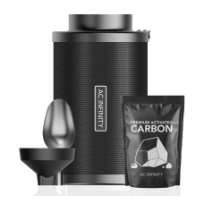 Refillable Carbon Filter Kit, With Charcoal Refill, 6" 150mm Refillable Carbon Filter Kit, With Charcoal Refill, 6" 150mm