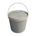 Sealable 12L Bucket with Handle (Grey)