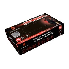 Titan Grip Diamond Textured Black Nitrile Gloves (Box of 50)