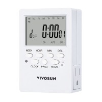 VIVOSUN 7 Day Programmable Digital Timer with Dual Outlet