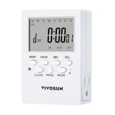 VIVOSUN 7 Day Programmable Digital Timer with Dual Outlet