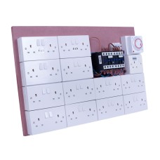 20 Way +4 + HEATER MDF Lighting Timer Boards (with Fan Sockets)