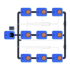 Supergro Underflo RDWC 9 Pot 3 Channel System