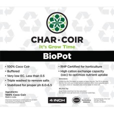 Char Coir 4" BioPot (Box of 128)