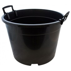 Round Black 35 Litre Pot