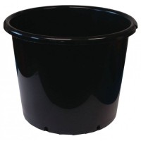 Round Black 20 Litre Pot