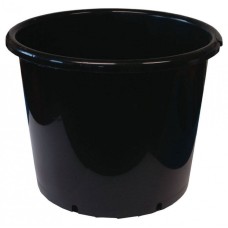 Round Black 10 Litre Pot
