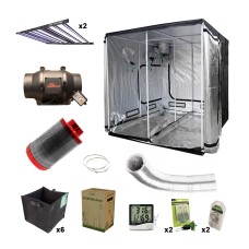 200 x 200 x 200cm 2x1000W Lumatek Organic Grow Tent Kit