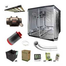 200 x 200 x 200cm 2x750W Dimlux Organic Grow Tent Kit